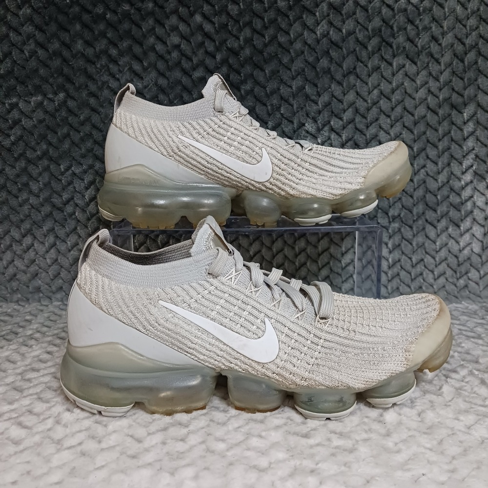 Nike Air VaporMax Flyknit 3 Pure Platinum Women's Running Sneakers Shoes Size 8